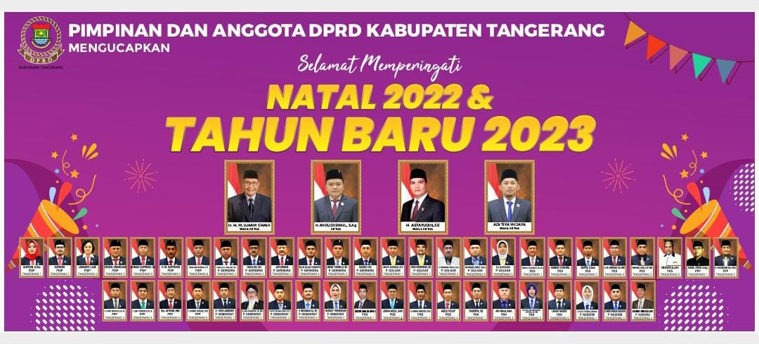 DPRD Kabupaten Tangerang Mengucapkan Selamat Natal 25 Desember 2022 dan Selamat Tahun Baru 2023